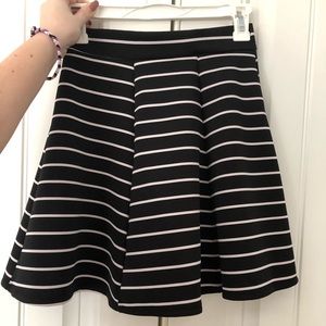 Black/ white stripped skirt
